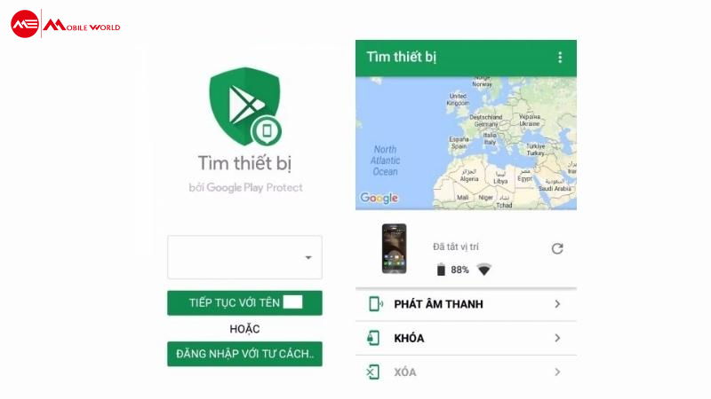 Find My Device - t&igrave;m kiếm thiết bị thất lạc