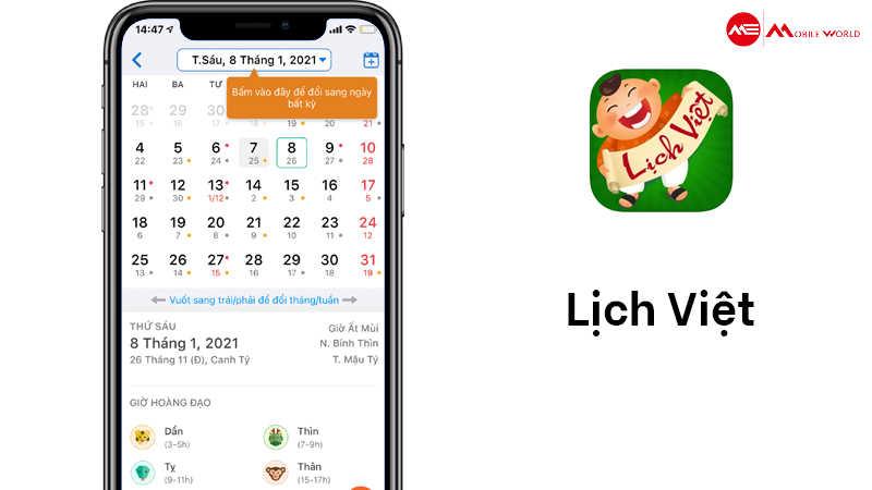  App hỗ trợ bạn tra cứu ng&agrave;y giờ trong th&aacute;ng nhanh ch&oacute;ng