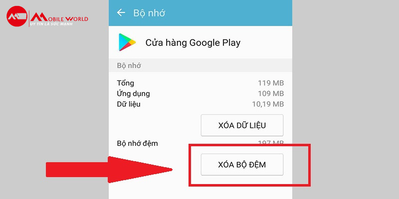 X&oacute;a dữ liệu v&agrave; bộ nhớ cache