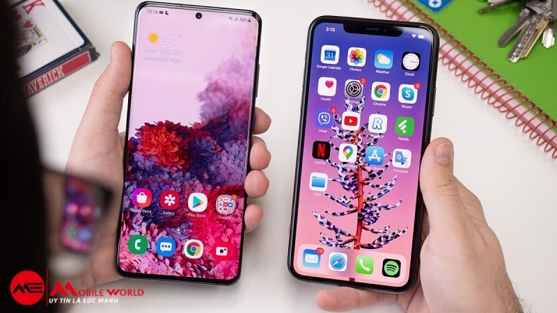 iPhone v&agrave; Samsung đều sở hữu giao diện th&acirc;n thiện v&agrave; dễ sử dụng