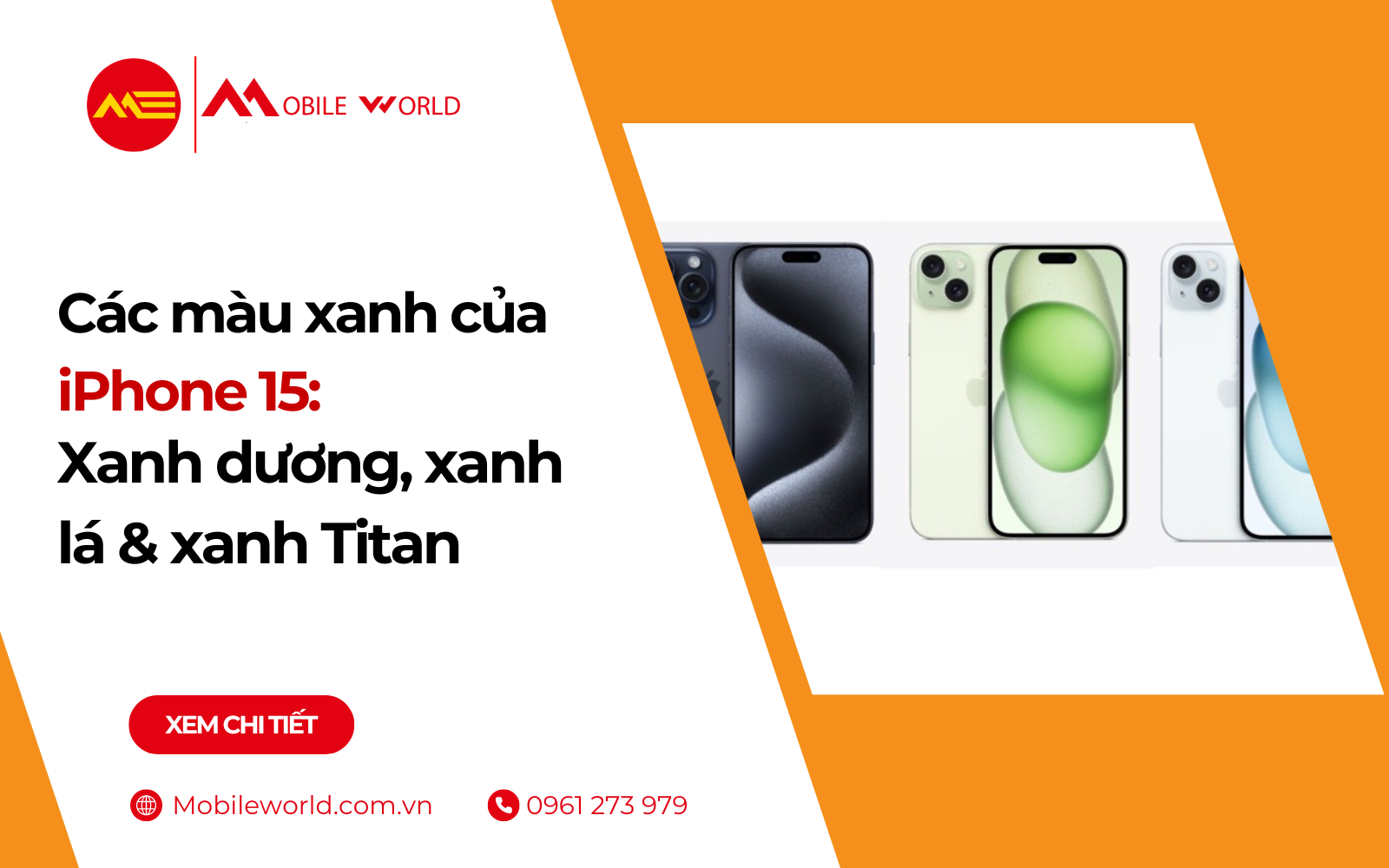 Các màu xanh ở iPhone 15: Xanh dương, xanh lá & xanh Titan