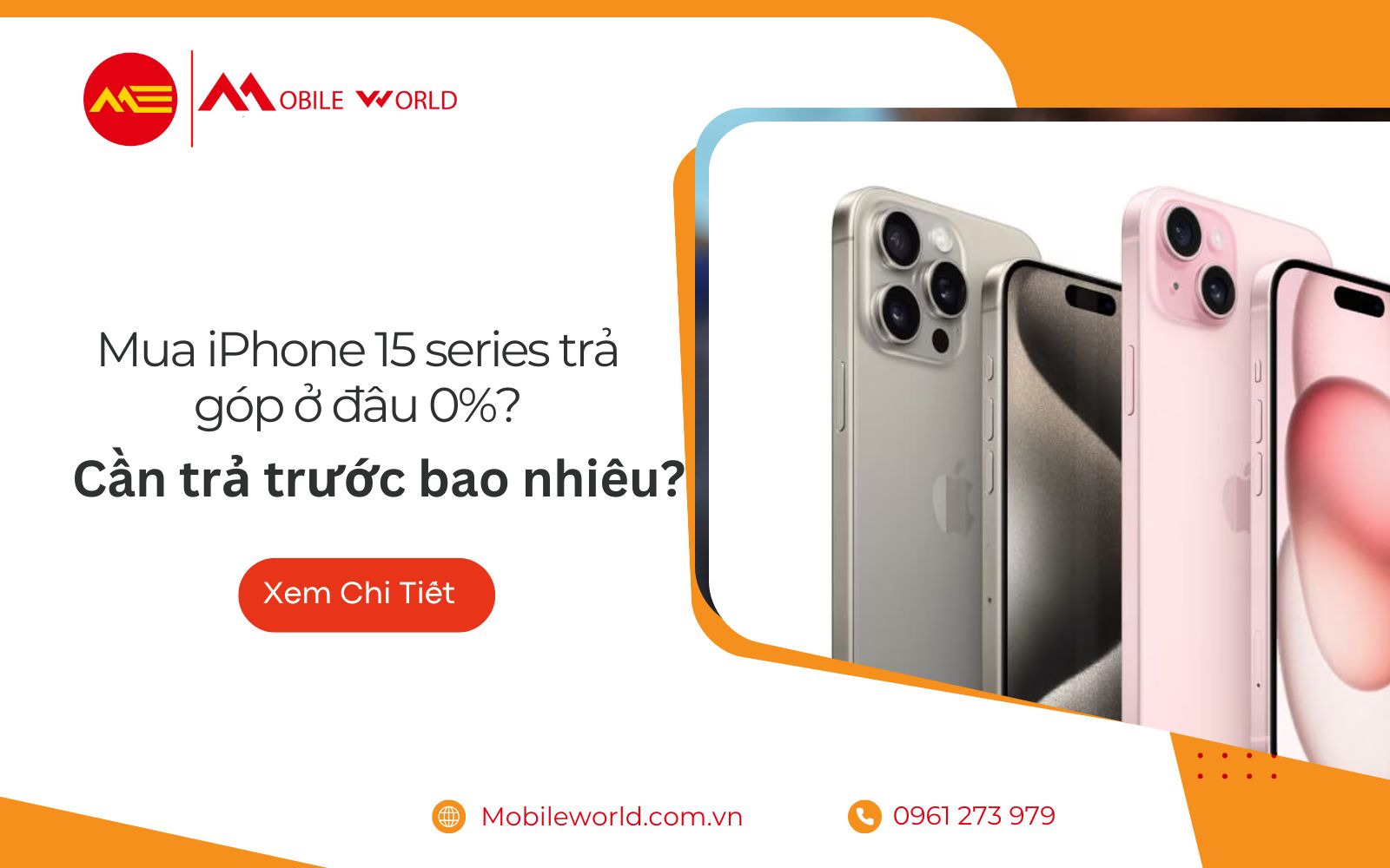 Mua iPhone 15 series trả góp ở đâu 0%? Cần trả trước là bao nhiêu?