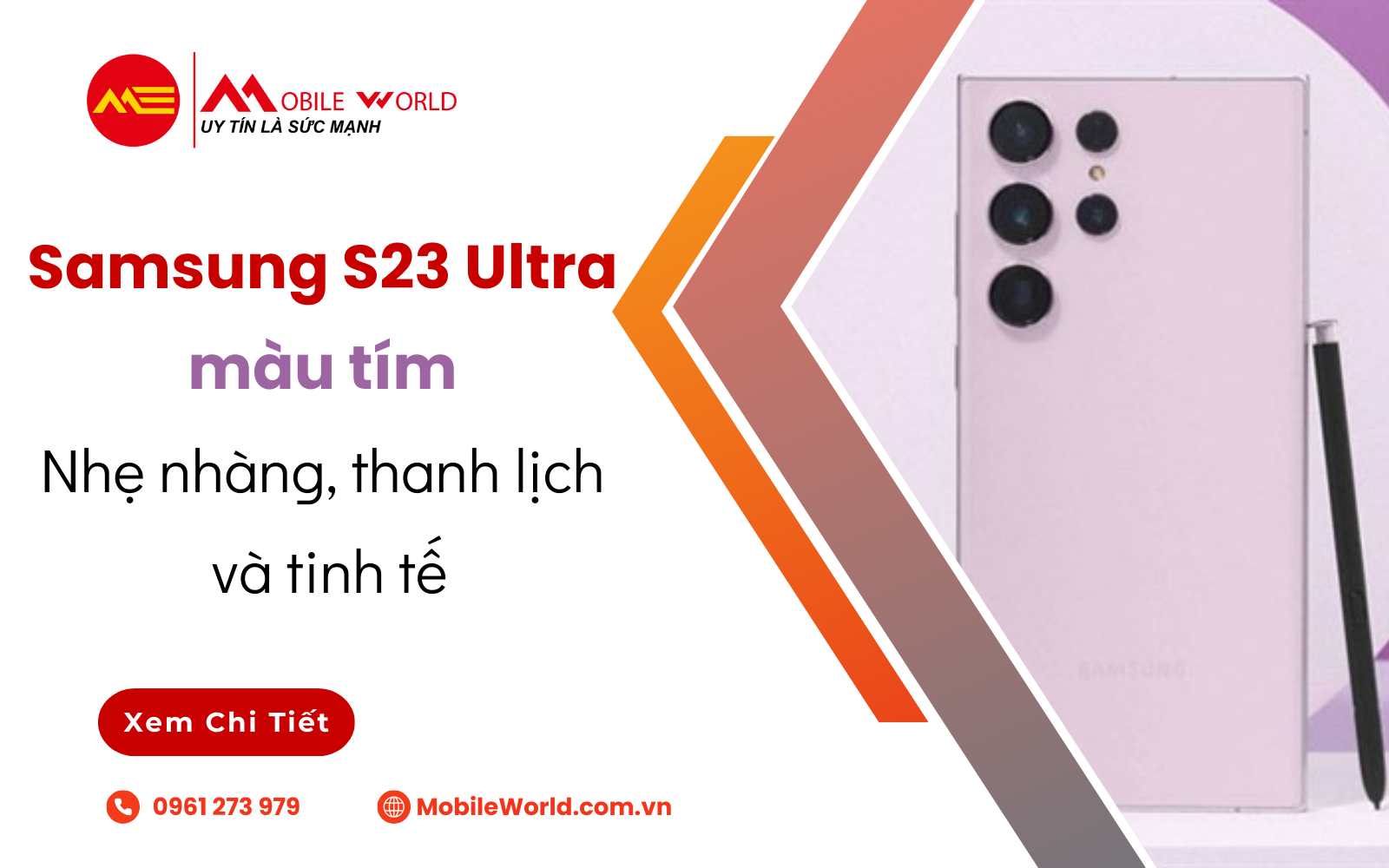 Samsung S23 Ultra màu tím: Nhẹ nhàng, thanh lịch và tinh tế