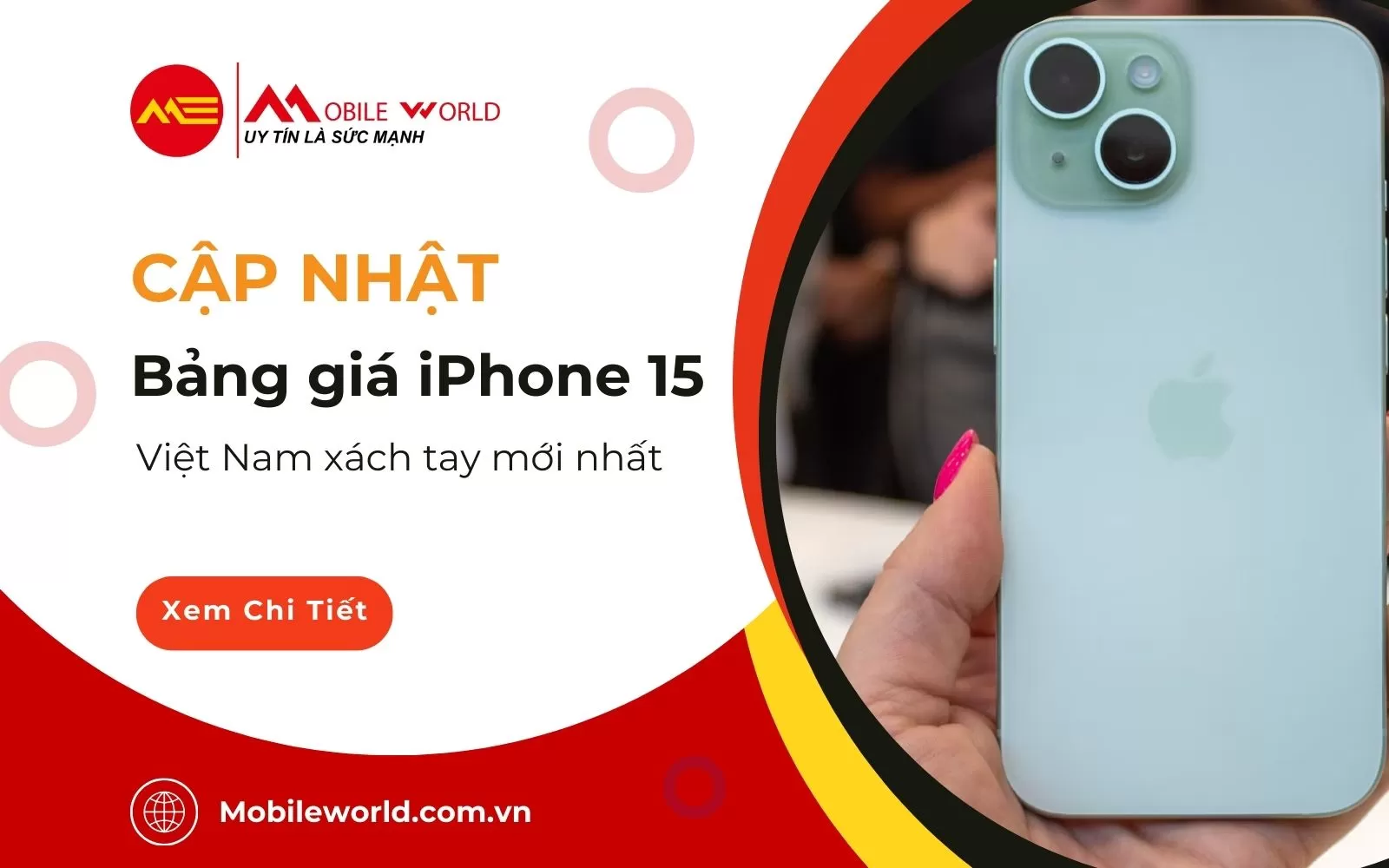 Cập nhật bảng giá iPhone 15 Việt Nam, xách tay mới nhất
