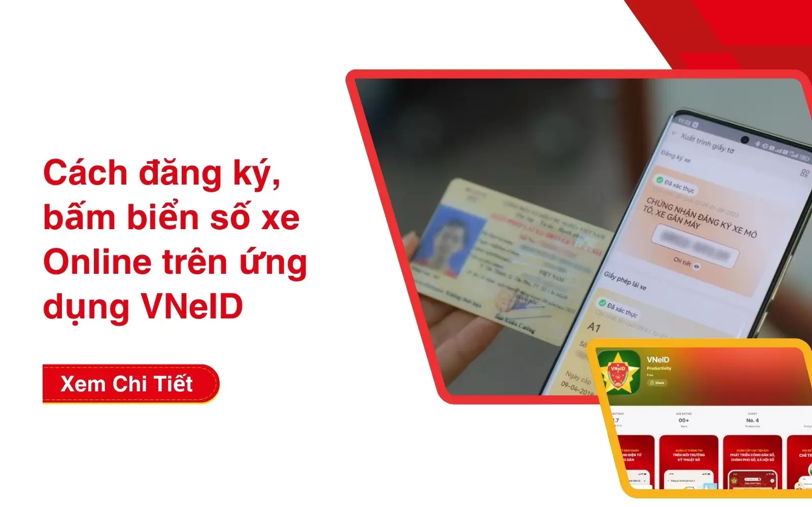 Cách đăng ký, bấm biển số xe online trên ứng dụng VNeID