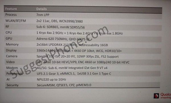 Snapdragon 735 lộ diện: Tiến trình 7nm như Snapdragon 855, 8 nhân, hỗ trợ 5G