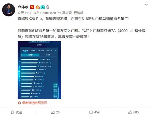 Trong 2 giờ 200.000 m&aacute;y Redmi K20 Pro đ&atilde; được b&aacute;n hết