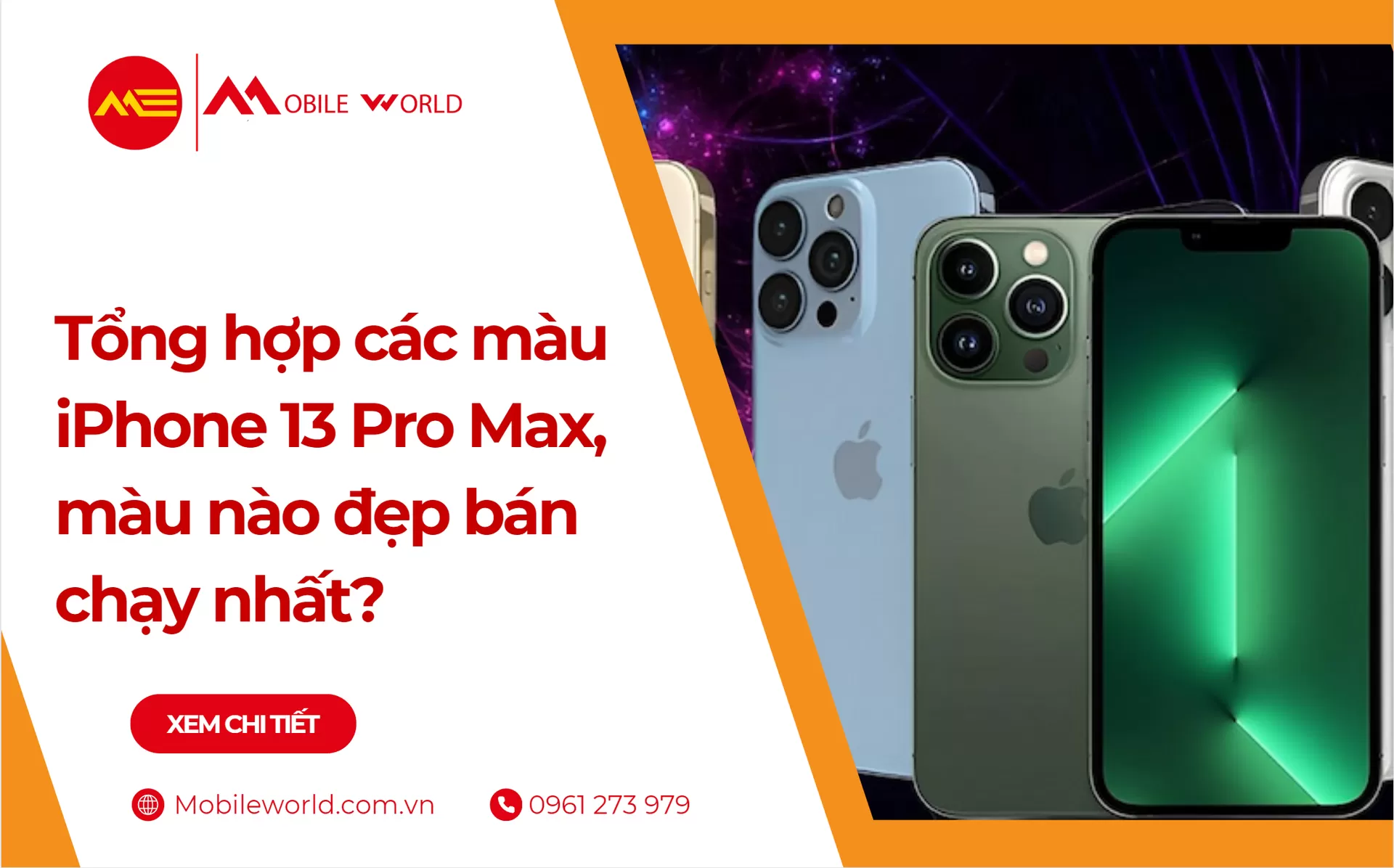 Tổng hợp các màu iPhone 13 Pro Max, màu nào đẹp bán chạy nhất?