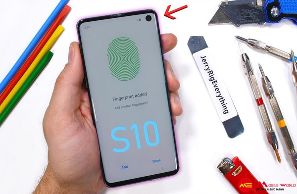 Cảm biến vân tay siêu âm của Galaxy S10 vẫn sẽ dùng được sau khi xước nặng?