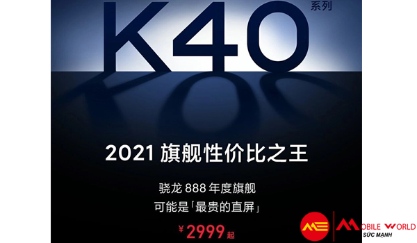 R&ograve; rỉ Redmi K40 Pro c&oacute; cảm biến m&aacute;y ảnh lớn 1/1,5 inch
