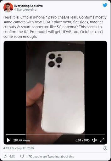 Video lộ diện ch&acirc;n dung iPhone 12 Pro, c&oacute; l&agrave;m fan thất vọng?