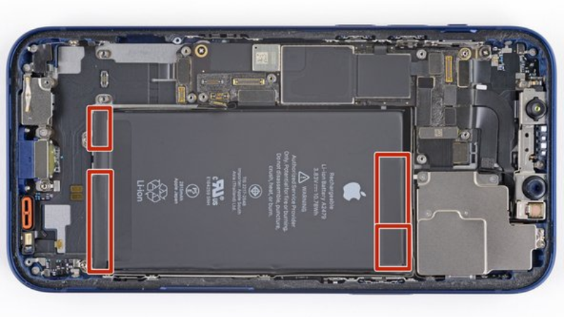 <span id='buoc-17-vi-tri-keo-pin'></span>Bước 17. Vị trí keo pin