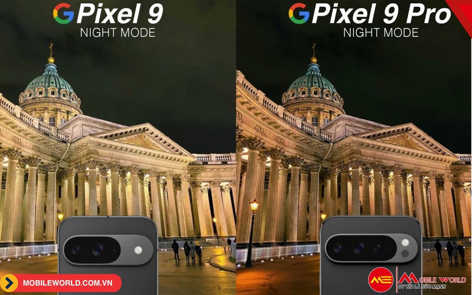 Ảnh chụp Nightmode của Pixel 9 v&agrave; Pixel 9 Pro/ Pro XL