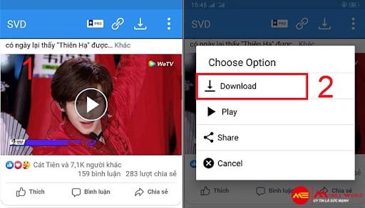 C&aacute;ch tải video tr&ecirc;n Facebook v&agrave; Youtube về điện thoại