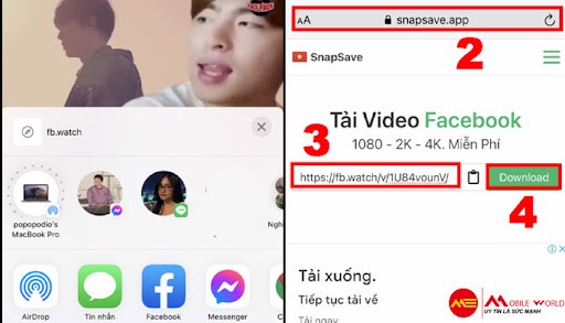 C&aacute;ch tải video tr&ecirc;n Facebook v&agrave; Youtube về điện thoại