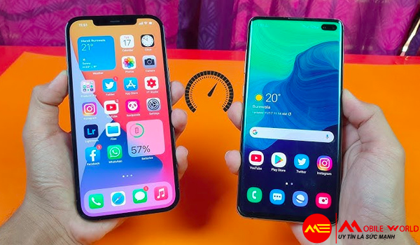 So sánh mặt kính iPhone 12 và mặt gốm Galaxy S10 Plus