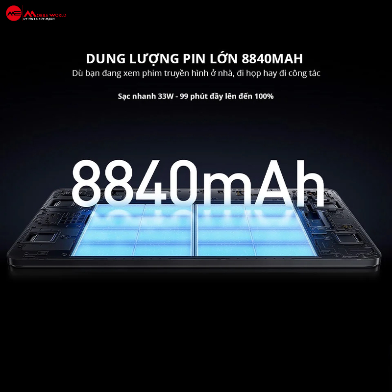 Xiaomi Pad 6 sở hữu dung lượng pin lên đến 8840 mAh Xiaomi Pad 6 sở hữu dung lượng pin lên đến 8840 mAh