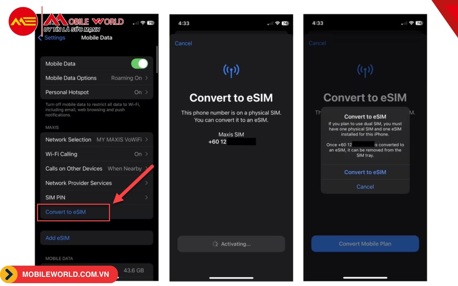 C&aacute;ch chuyển sim vật l&yacute; sang eSIM