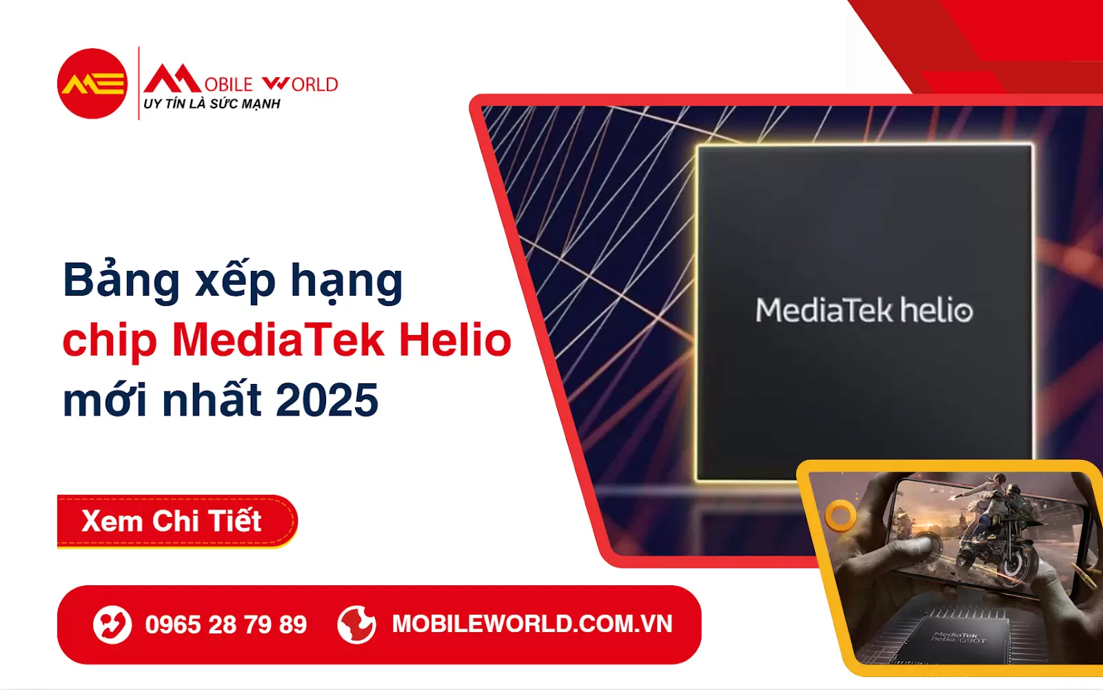 Bảng xếp hạng chip MediaTek Helio 2025 mới nhất