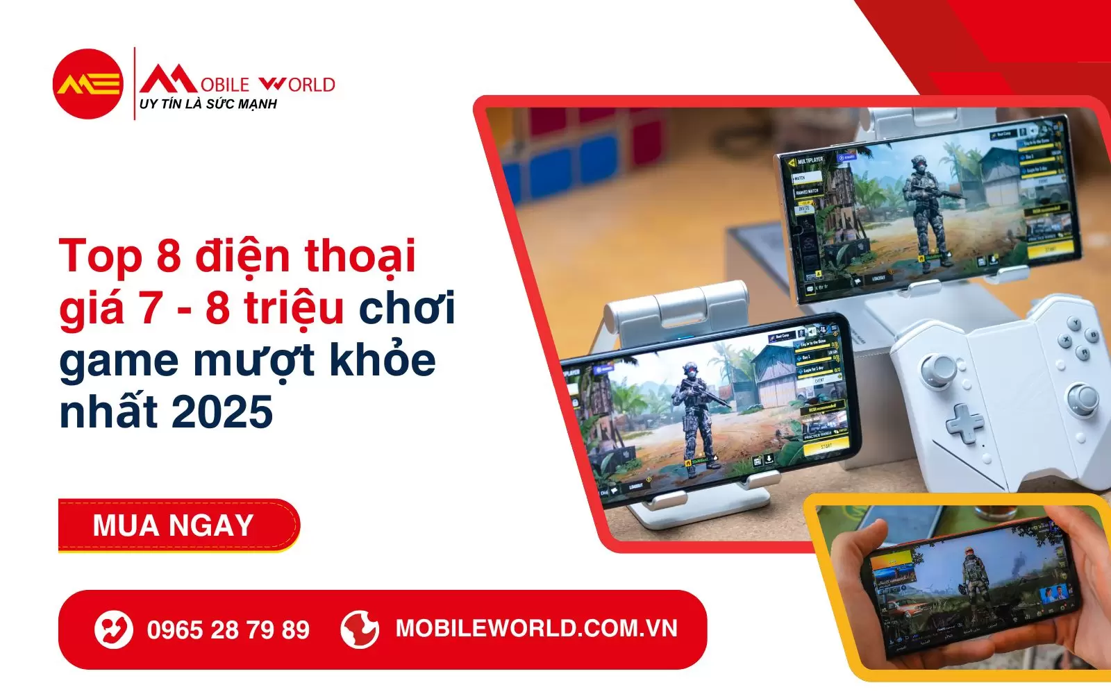 Top 8 điện thoại giá 7 - 8 triệu chơi game mượt khỏe nhất 2025