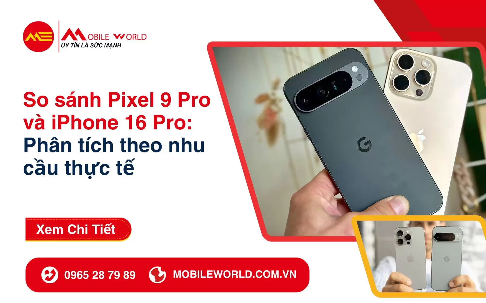 So sánh Pixel 9 Pro và iPhone 16 Pro: Điện thoại nào tốt hơn?