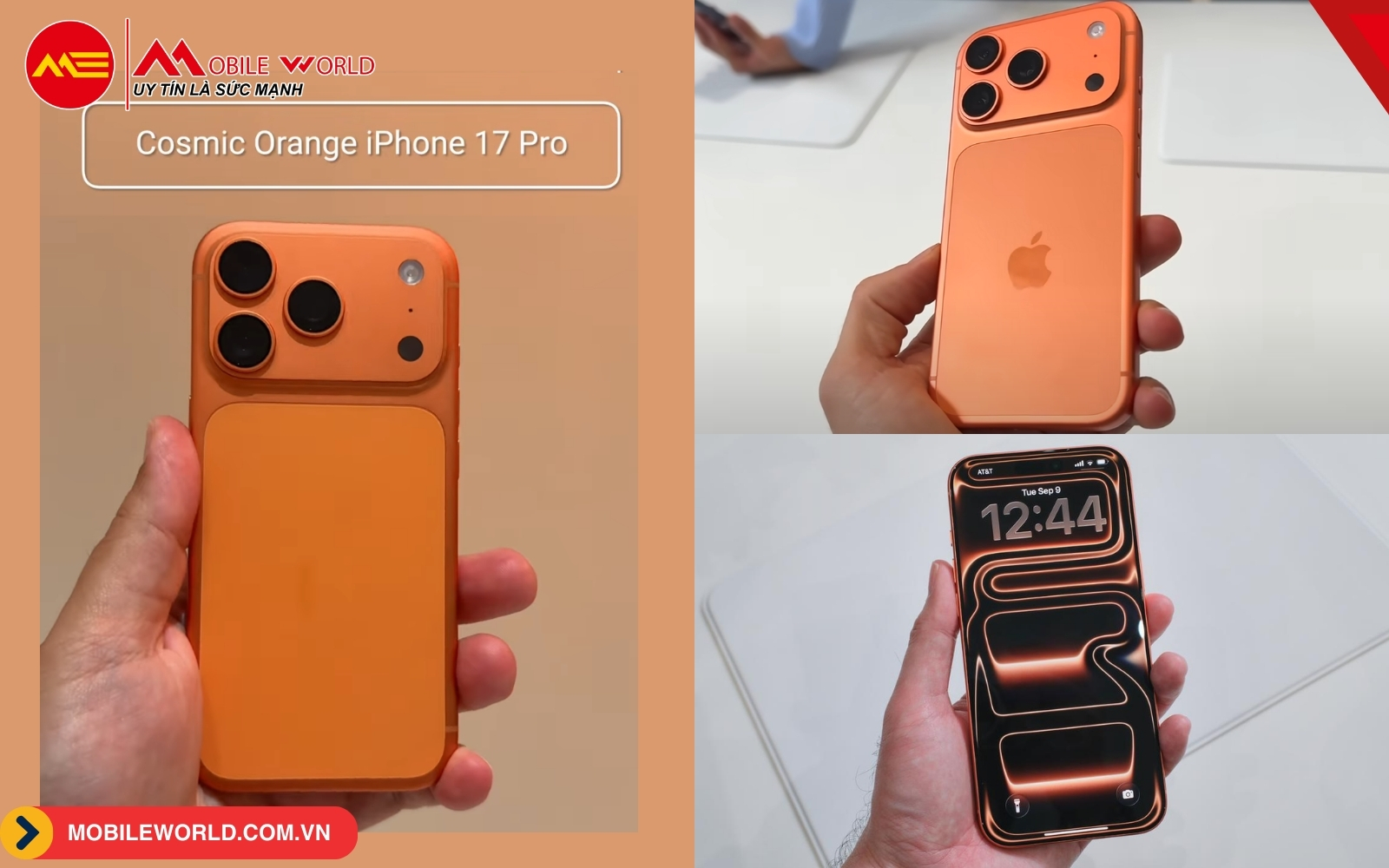 iPhone 17 Pro (Max) m&agrave;u Cosmic Orange (Cam Vũ Trụ)