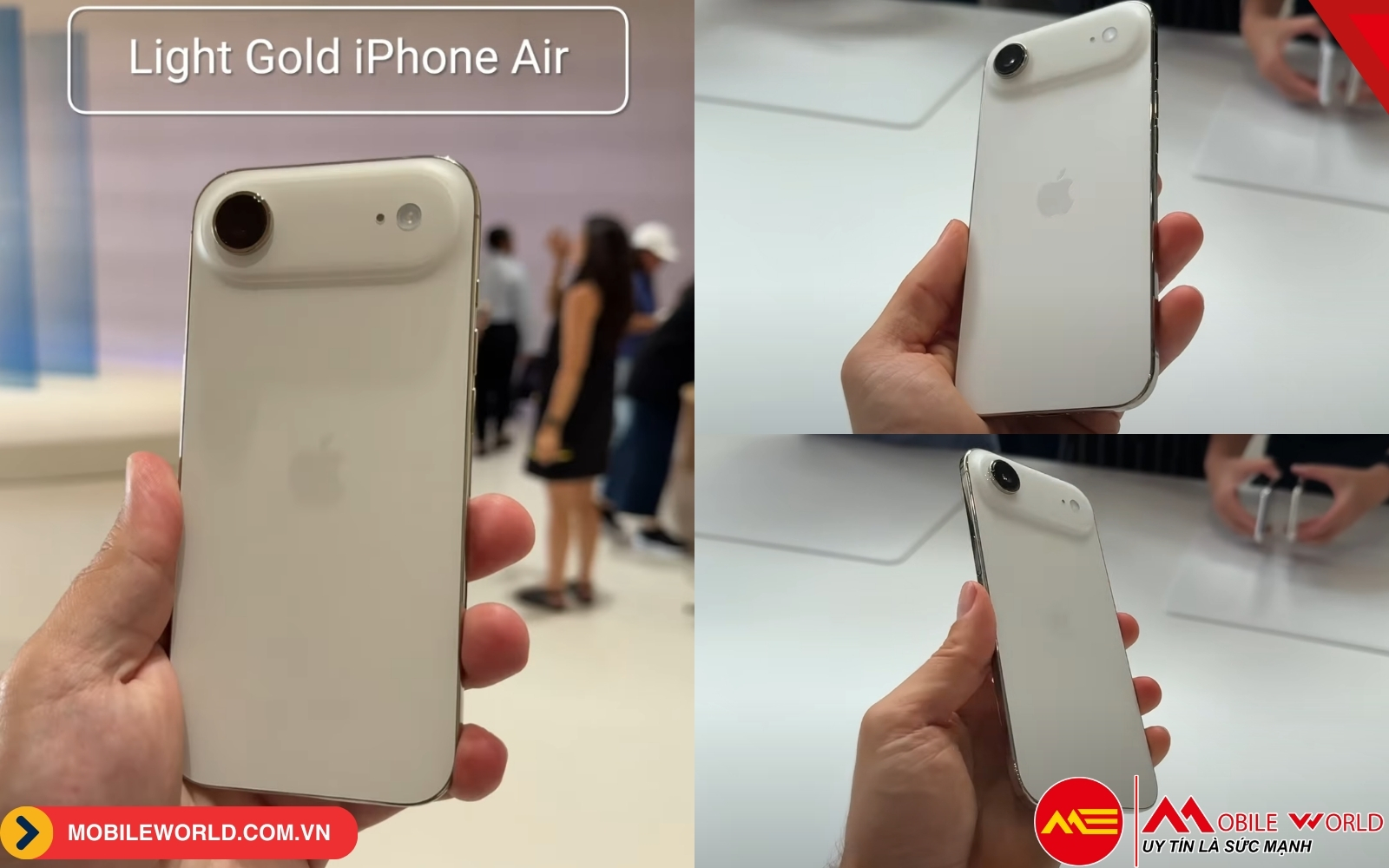 iPhone Air m&agrave;u V&agrave;ng Nhạt (Light Gold)