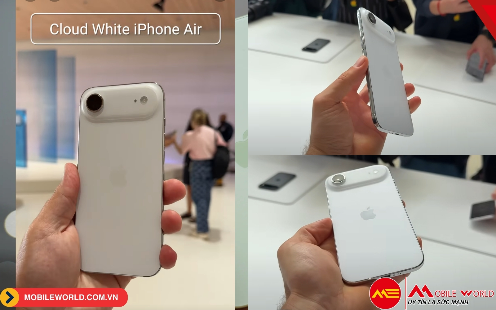 iPhone Air m&agrave;u Trắng M&acirc;y (Cloud White)