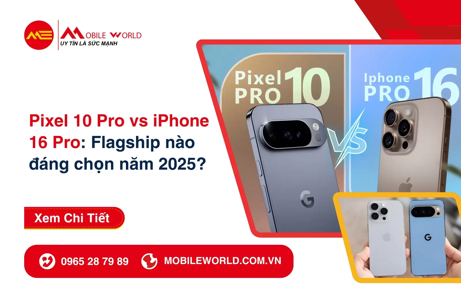 Pixel 10 Pro vs iPhone 16 Pro: Flagship nào đáng chọn năm 2025?
