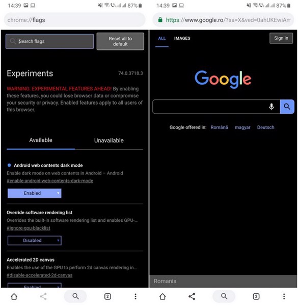 Hướng dẫn cách kích hoạt chết độ Drak Mode trên Chrome cho Android