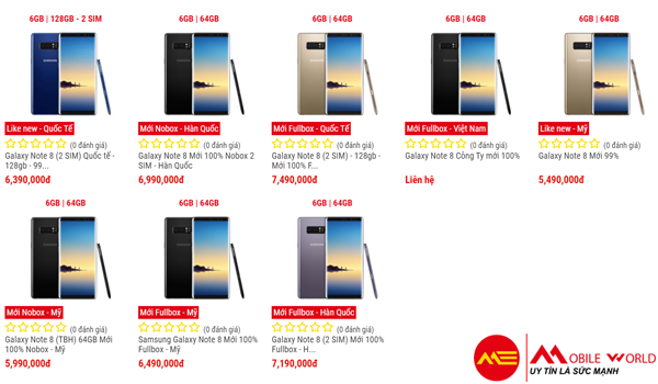 Tìm hiểu cấu hình, dung lượng Samsung Galaxy Note 8