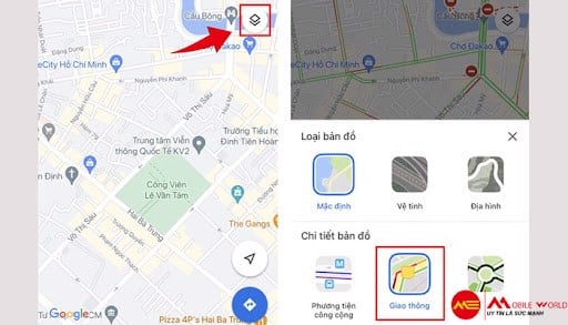 Xem khu vực bị phong tỏa bằng Google Maps tr&ecirc;n smartphone