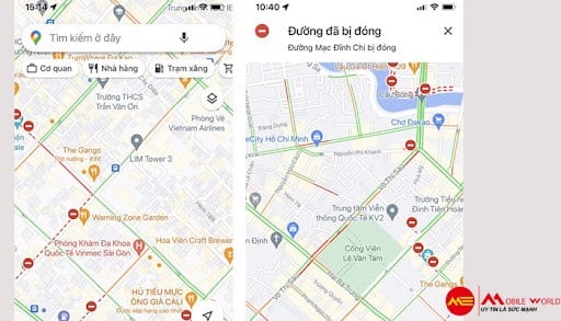 Xem khu vực bị phong tỏa bằng Google Maps tr&ecirc;n smartphone
