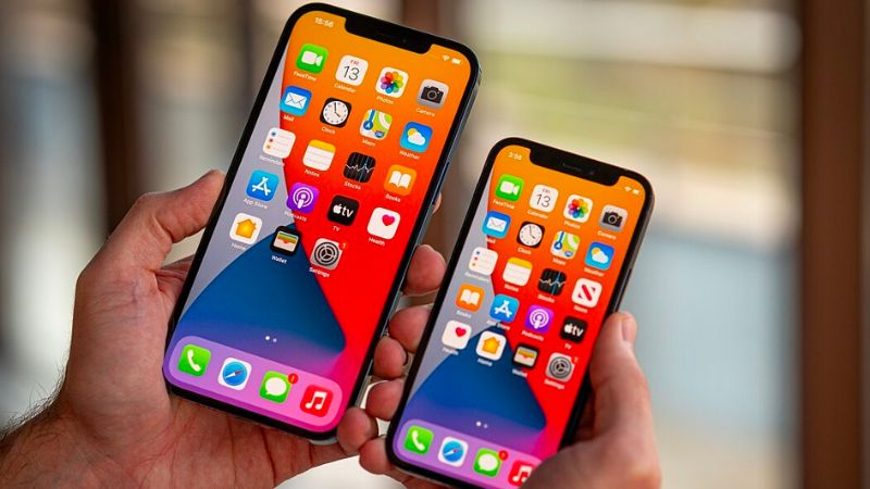 Tham khảo m&agrave;n h&igrave;nh của cả hai d&ograve;ng iPhone 12
