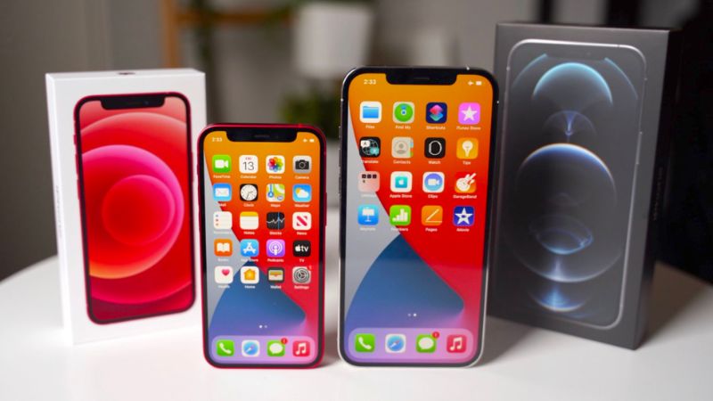 Tham khảo dung lượng pin của cả hai d&ograve;ng iPhone 12