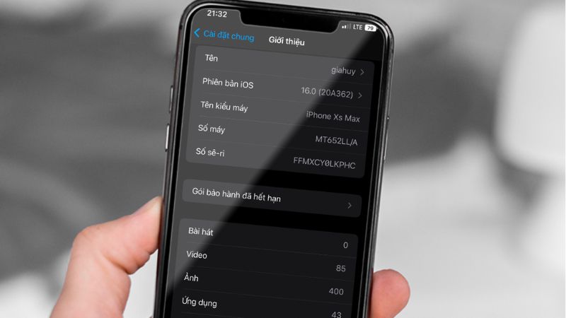 Kiểm tra số IMEI/Serial của iPhone