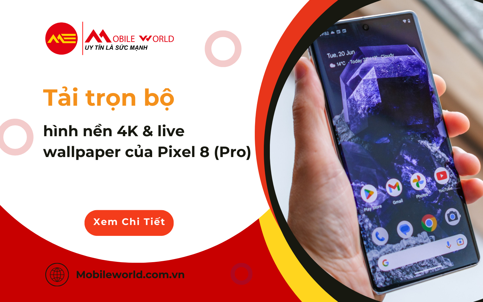 Tải trọn bộ Hình nền 4k & Live wallpaper của Pixel 8 Pro