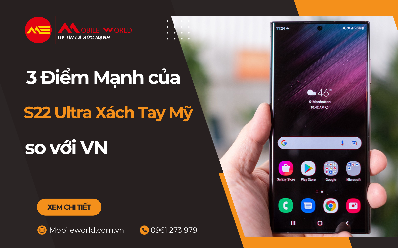 3 Điểm Mạnh Của Samsung S22 Ultra Xách Tay Mỹ so với bản VN