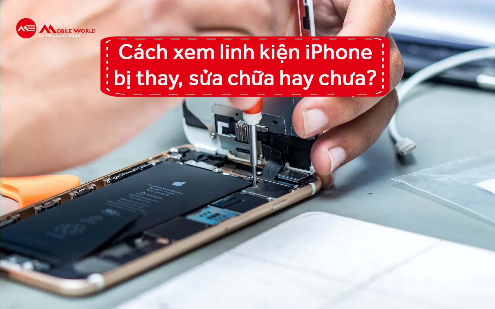 Cách xem linh kiện iPhone bị thay, sửa chữa hay chưa