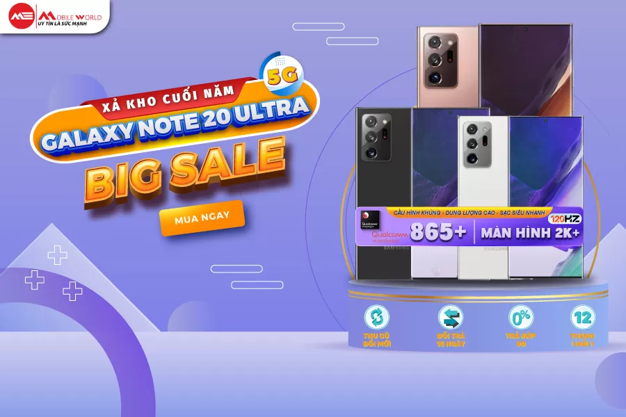 Big sale cuối năm : Sắm Galaxy Note 20 Ultra 5G chỉ hơn 7 Triệu tại MobileWorld